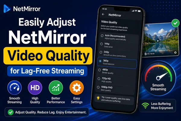 NetMirrorの動画品質を簡単に調整して、ラグのないストリーミングを実現