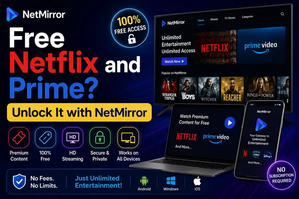 Free Netflix and Prime? Unlock It with NetMirror